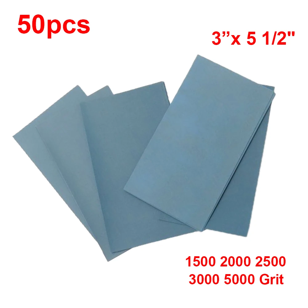 50x ШЛИФОВАЛЬНЫЕ шлифовальный станок песок Бумага 1500/2000/2500/3000/5000 Грит мокрый/сухой полировки