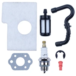 Mangueira De Linha De Combustível Filtro De ar de Ventilação Do Tanque de Plug Plugue de Faísca E clip Para STIHL MS180 MS170 018 017 Motosserra MS 170 180 Parte бензопила