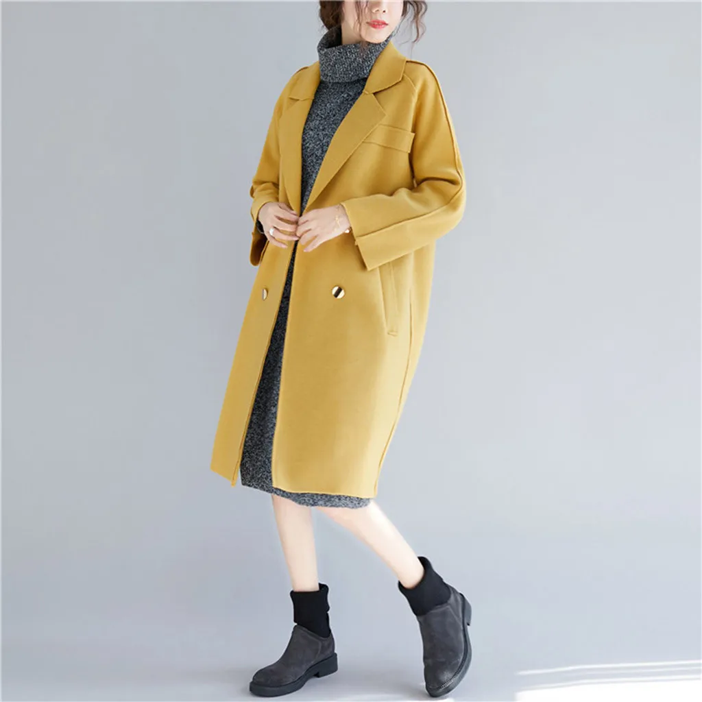 Abrigos mujer invierno 2019 зимнее женское пальто с квадратным воротником прямое шерстяное