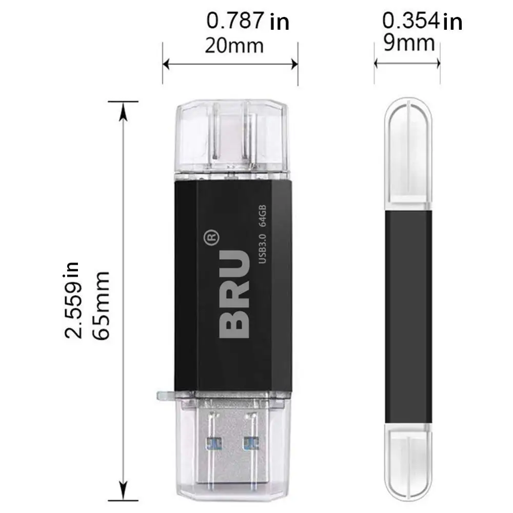 BRU OTG флешка Usb 3,0 флеш-накопитель type-c высокоскоростной флеш-накопитель Usb флешка 16g 32g 64gb 128gb Логотип на заказ