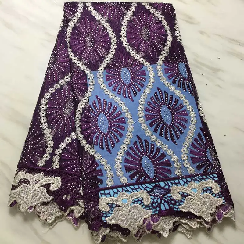 Африканская кружевная ткань французский шнур кружевная ткань вышитый нигерийский Тюль кружевная ткань с камнями для свадьбы PL01