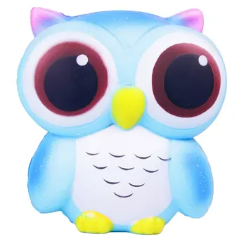 

OCDAY Cute Kawaii Owl Doll Squishy Toy Soft Slow Rising Galaxy Owl Squeeze Package Gadget Toy Kidss Adult Stress Reliever Toys