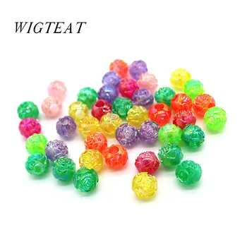 

10-50pcs pinkycolor Crochet Braids Plastic hair dread dreadlock round beads rings tube hair styling Accessories