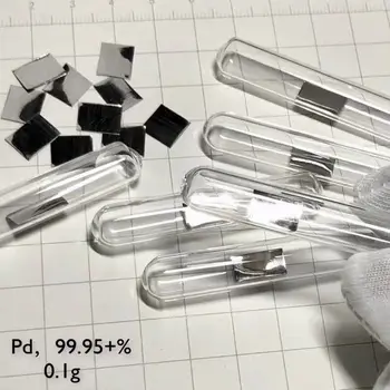 

99,95% Palladium Metal Foil, Palladium Metal Sheet In Glass Ampoule