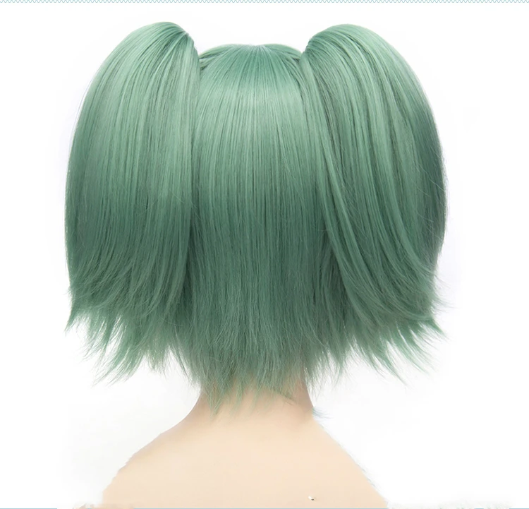 Alice-Wig 099) термостойкие волокна парик из синтетических волос аниме killy Class короткий зеленый светло-синий Косплей