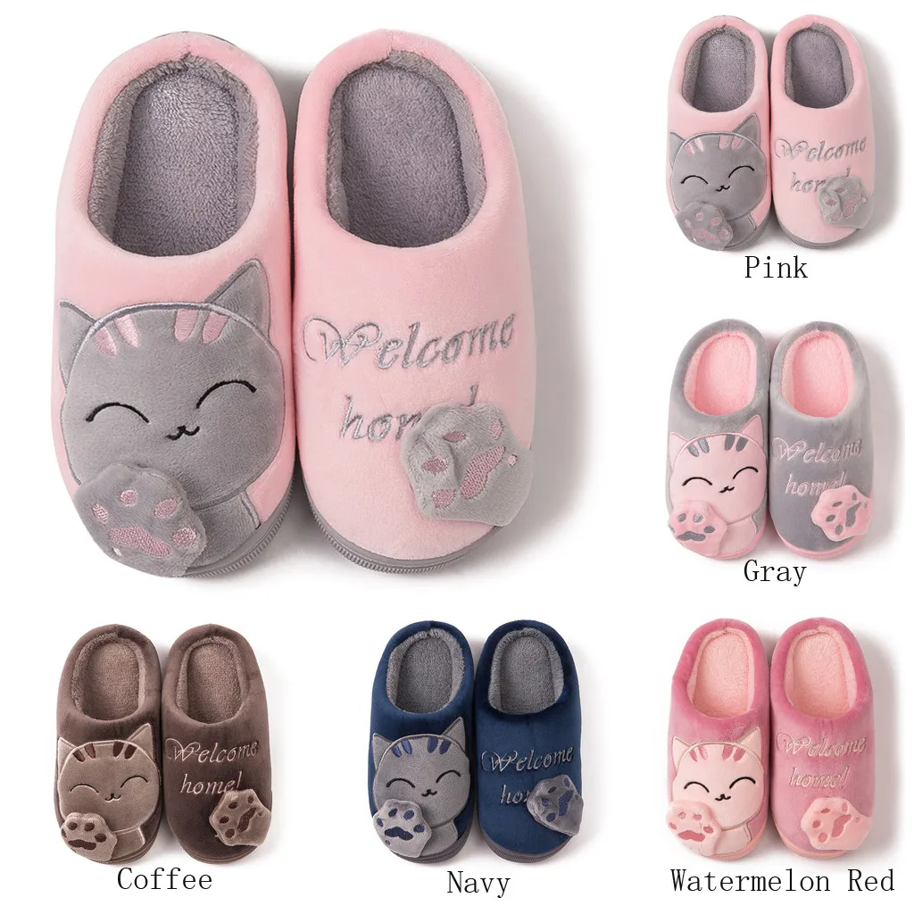 Домашние Тапочки; однотонные плюшевые Тапочки для маленьких девочек; хлопковые зимние теплые детские Тапочки; детская обувь; зимние тапки
