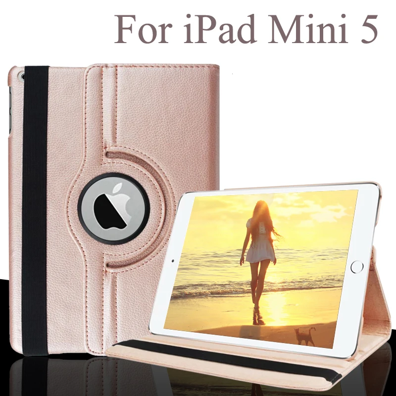 

Case For iPad Mini 5 7.9 Inch 360 Rotating Smart Cover Magnetic Auto Sleep Pu Leather Case For iPad Mini 5 2019 / MIni5