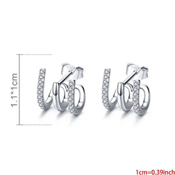 

925 Sterling Silver Pendant Fashion Earrings Jewelry For Women Friend Gift N58F