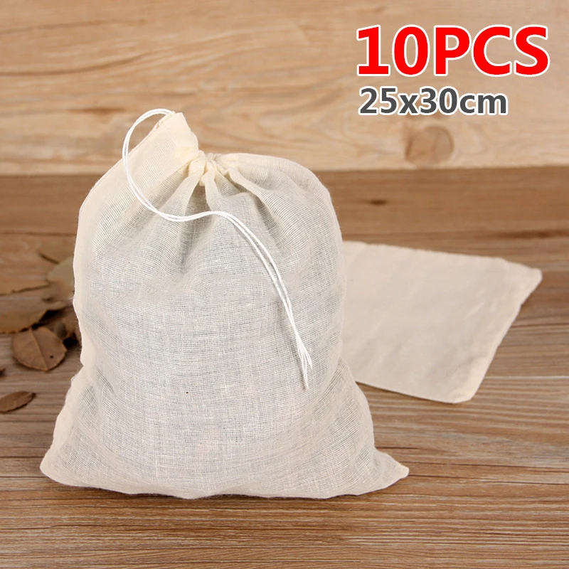 Cleaner Filter Bag Reusable Recyclable Cooking Milk Cheese Mesh Drawstring