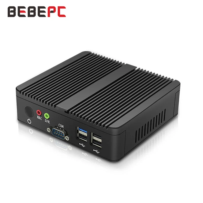 Flash Sale BEBEPC Industrial Mini PC sin ventilador Celeron N2830 J1900 N2815 Dual LAN & COM Gigabit Windows 10 Linux Mini computadora Mini HD WIFI HTPC Kynpmp7D