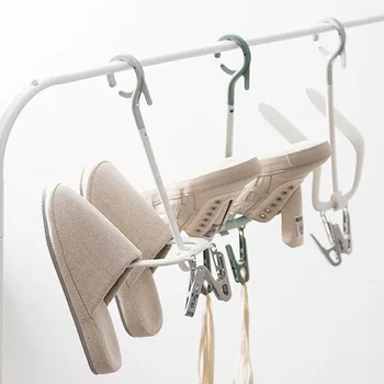 

Rotating Shoe Rack Hangers Windproof Anti-Skid Clip 360 Degree Shoe Drying Artifact Home Multi-Function Hook