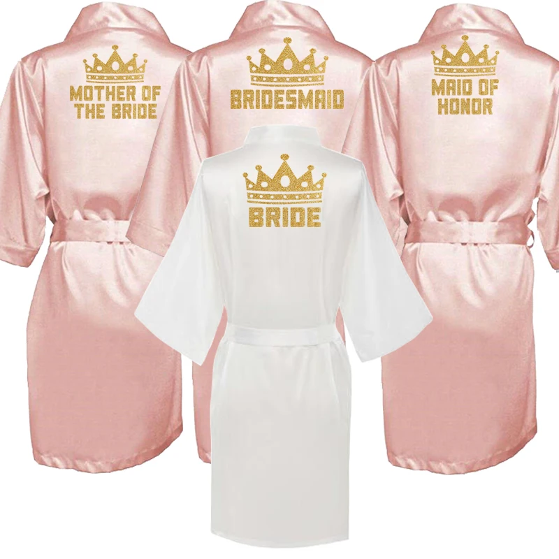 

dusty pink bride robe satin robe women bridal pajamas wedding bridesmaid gift mother sister of the bride groom robes