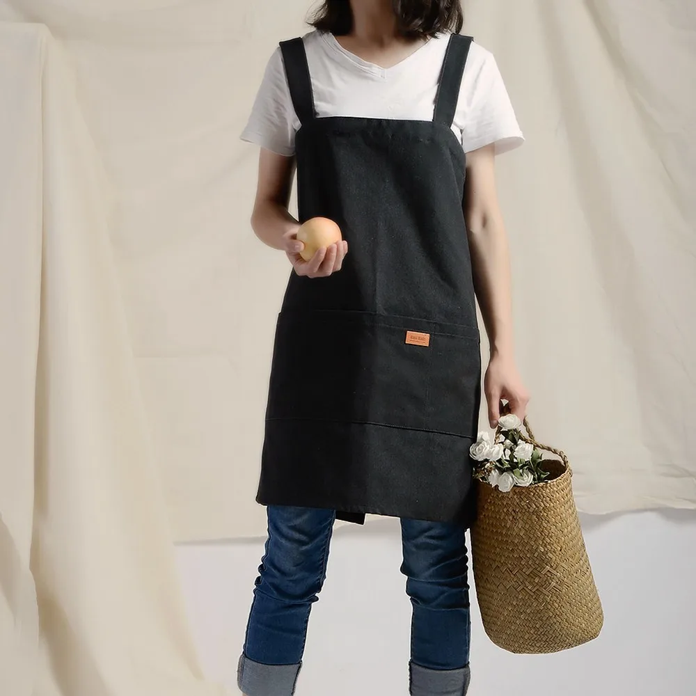 Durable Uniform Apron Waterproof Apron For Men Women Waterproof Chef Apron Cooking Kitchen Double Pocket Apron New