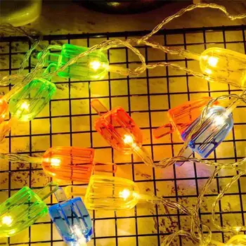 

2M 10LED Lovely Popsicle Shape LED String Lights Summer Holiday Room Bedroom Decor for Kids Party