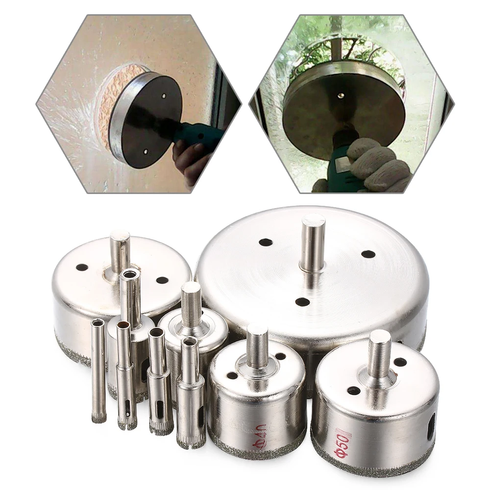 

6/8/10/12/20/30/40/50/60/100mm Diamond Drill Bit Diamond Tools Hole Saw Use for Glass Marble Tile or Granite