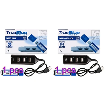 

V4 V5 New True Blue Mini - 64GB 99 Games Weed Pack +128GB 203 Games Overdose Pack for PlayStation Classic 2-player games