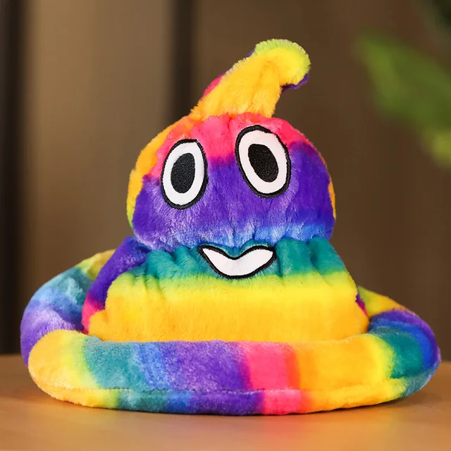 1pc Cartoon Funny Selling Cute Poop Hat Headgear Rainbow Poop Plush Net Celebrity Vibrato Photo Selfie Props 4