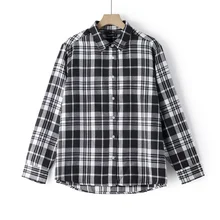 

2021 Spring Autumn Tops Women Plaid Shirts Regular Fit Blouses Casual Flannel Female Top Long Sleeve Men Shirts Blusas Candy