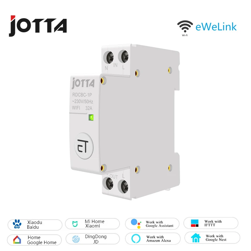 Автоматический выключатель Jotta WiFi дистанционное управление eWeLink голосовое с Google