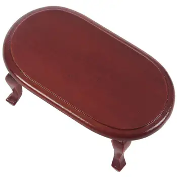

1:12 Dollhouse Miniature Coffee Table Living Room Furniture Doll House Red Table