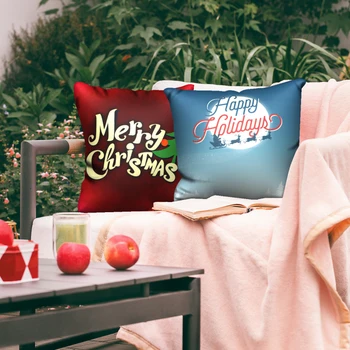 

Fuwatacchi Merry Christmas Pillow Case Xmas Gift Printed Cushion Cover for Home Sofa Couch Chair Decorative Throw Pillowcases