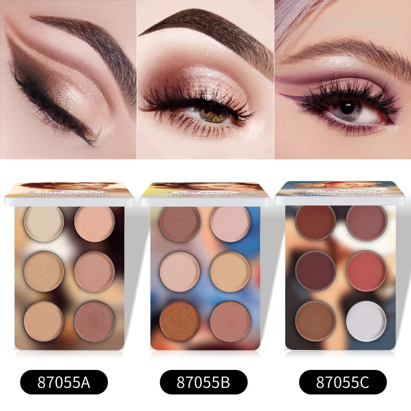 

Eva's Lures Eye shadow Palette Powder 6 Colors Waterproof Long Lasting Eye Shadow Matte Powder Eye Makeup