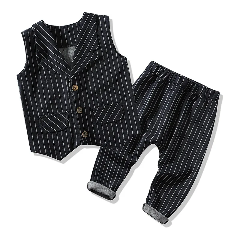 

Kimocat two-Piece Set Baby Boy Clothes Boys Vest+pant Newborn Clothes Infant Boys Clothing Set