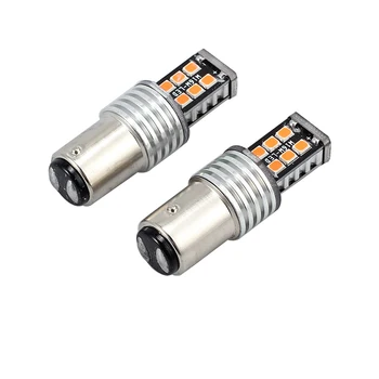 

P21/5W Brake Lights Stop Tail Lamps Bulbs Turn Signal Red 15 LED LED 12V Canbus