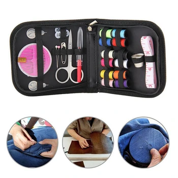 

Mini Portable Sewing Kit Accessories Carrying Case Set & Small Bench Anti-Skid Coffee Table Plastic Simple Stool