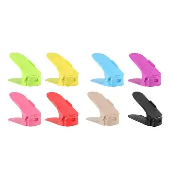 

8Pcs Adjustable Shoe Racks Storage, Plastic Shoe Slots Space Saver Shoe Organizer, Home Double Layer Rack Holder for Men or Ladi