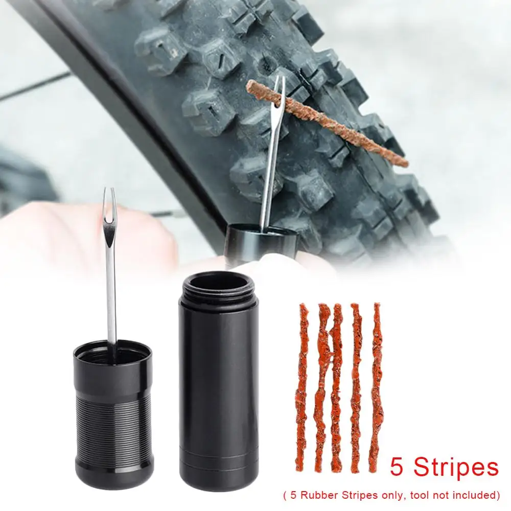 

Bicycle Tubeless Tire Repair Tool Tyre Drill Puncture for Urgent Glue Free Service Repair Optional 10/20/30/40 PCS Rubber Strip