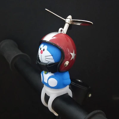 Red star Bicycle Bell Cartoon Doraemon Silicone Bike handlebar can ring and bright 1 bike bell toy for electric bike/motorcycle/helmet - Цвет: Red star