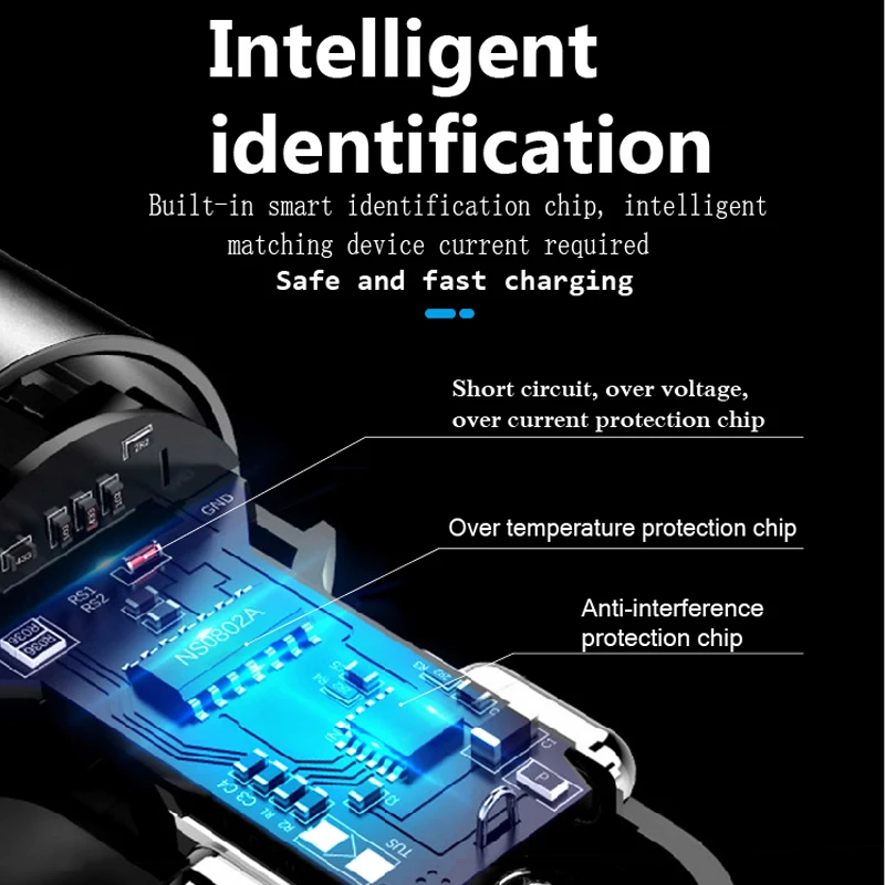 Автомобильный Bluetooth 5,0, fm-передатчик, беспроводной, громкая связь, аудио приемник, авто MP3 плеер, двойной USB QC3.0, быстрая зарядка