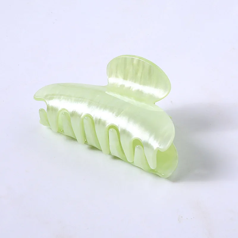 green 2 Модные мраморные ассорти, розовые, средние волосы, коготь, ацетат целлюлозы, заколки для волос, аксессуары для волос, зажим для волос краба для женщин - Цвет: green 2