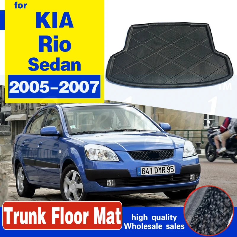

Tailored Boot Liner Tray For Kia Rio 2005 2006 2007 Car Rear Trunk Cargo Mat Floor Sheet Carpet Mud Protective Non-slip Pad