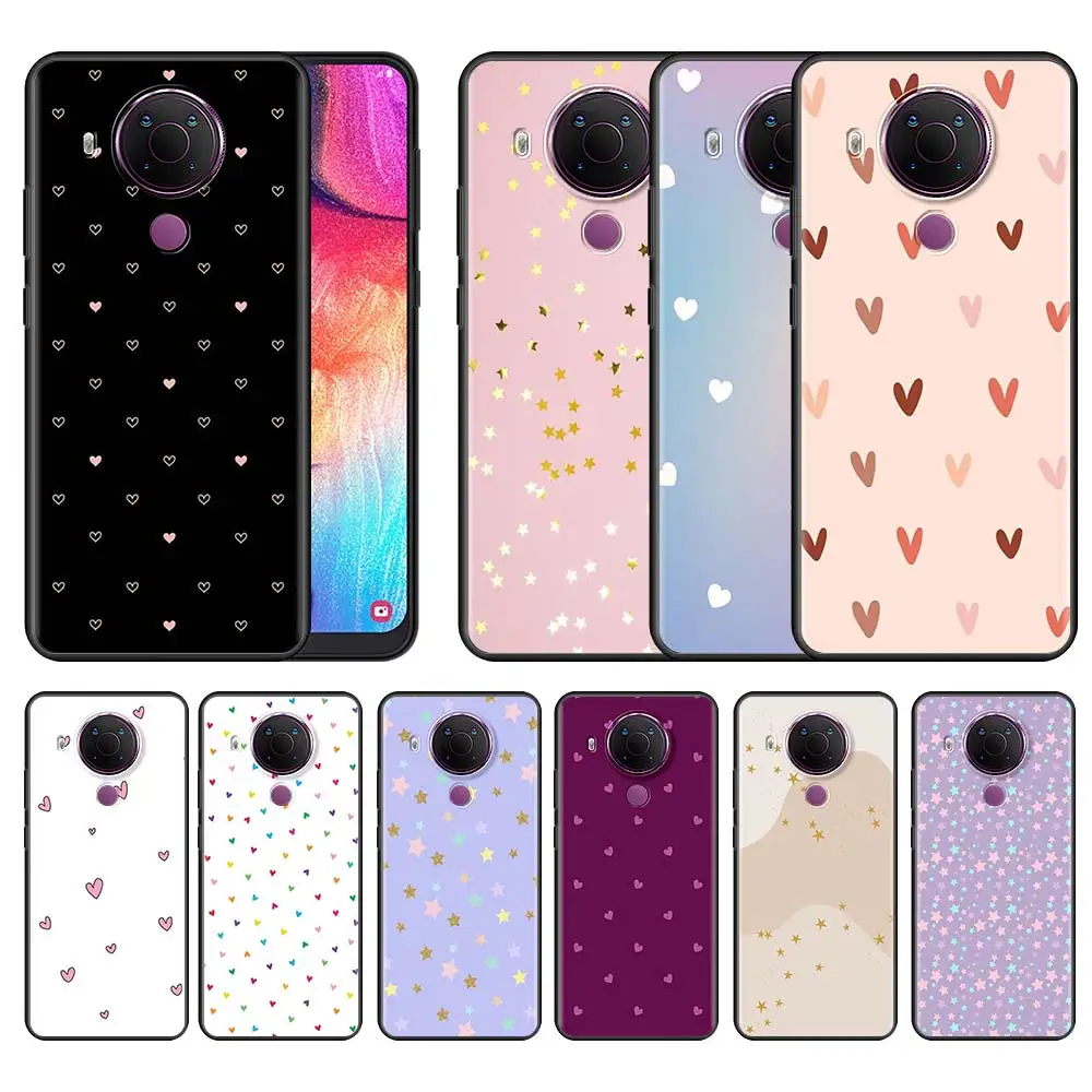 Luxury Stars Flowers Case for Nokia 7.2 3.4 5.4 5.3 2.3 2.4 2.2 8.3 G10 G20 X10 C20 Black Printing Phone Cases Soft Cover | Мобильные