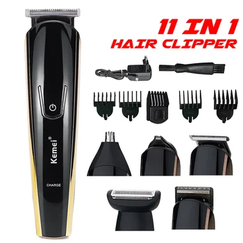 

Kemei KM-526 Pro Hair Clipper rechargeable Electric Washable Nose Beard Hair Trimmer Shaver 11 In 1 Hair Cutting Machine For Men