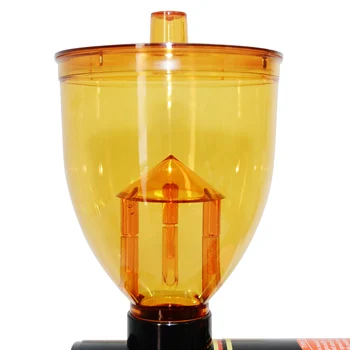 커피 그라인더 부품 플라스틱 호퍼 노란색 점프 방지 기능 250g 3.5cm 구멍 크기