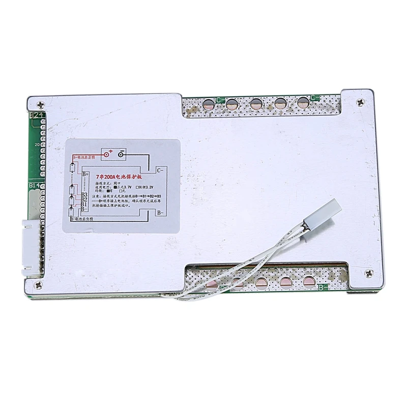 7S 24V 200A литий-ионный аккумулятор Защитная плата UPS инвертор энергии BMS печатная плата с балансом для электрического скутера EBike