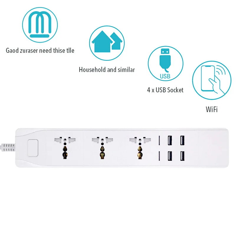 WiFi Smart power Strip универсальные розетки с USB дистанционным голосовым стабилизатором напряжения управление работа с Alexa Google Home