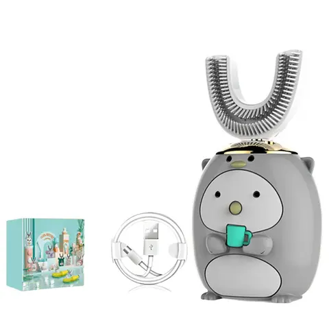 360 Degrees U Shaped Electric Toothbrush Kids Silicon Automatic Ultrasonic Teeth Tooth Brush Cartoon Pattern