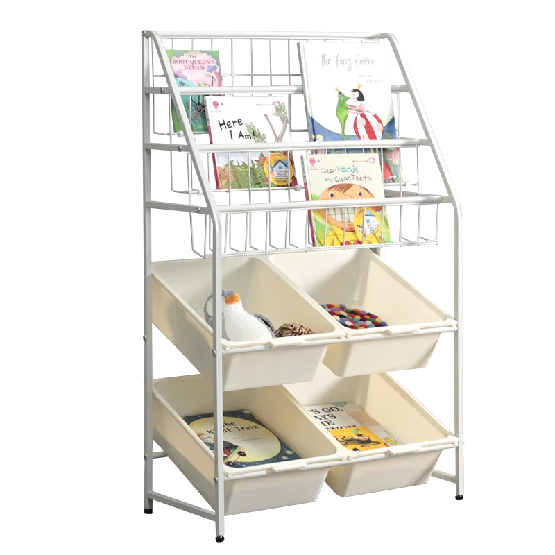 

Children's toy storage rack kindergarten cabinet sorting classification baby simple iron art bookshelf