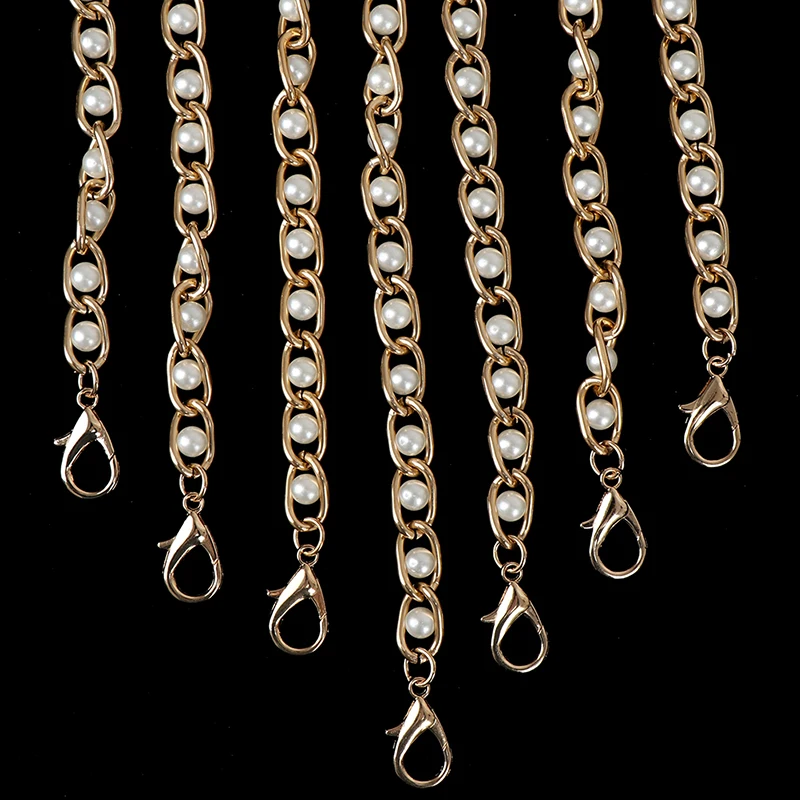 

Pearl Bag Strap Beaded Belt Handles Chain Tote Women Bag Purse Handbag Handles