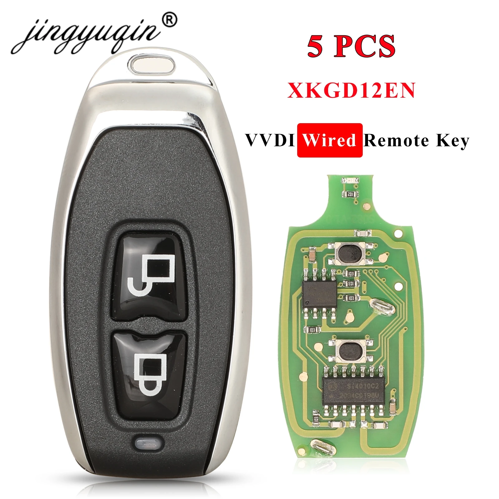 

Jingyuqin 5 шт./лот XKGD12EN проводной дистанционный универсальный ключ для гаражной двери Английская версия для Vvdi Key Tool