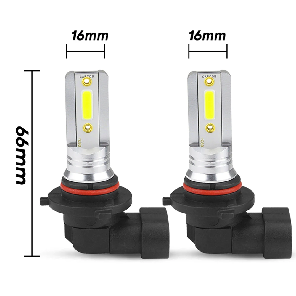 2 шт. 9005 HB3 12 V-24 V 100W Автомобильный светодиодный фонарь для противотуманных фар высокой мощности 6500K двухсторонний автомобильный светодиодный противотуманный фонарь