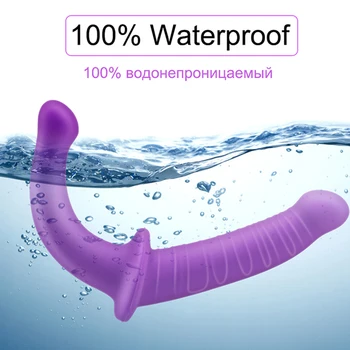 Double Head Dildo for Lesbian Couples Strapon Silicone Dildos Anal Vaginal Massage Double Ended Penetration Sex Toys For Woman 5