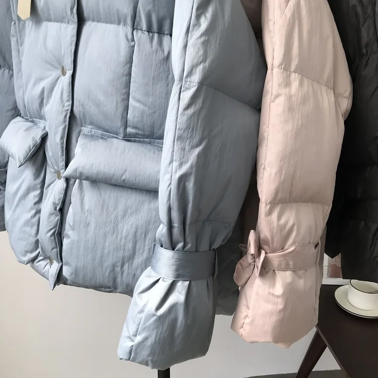 Winter New Thickened Solid Color Short ins Loose Bread Suit cotton-padded jacket Female