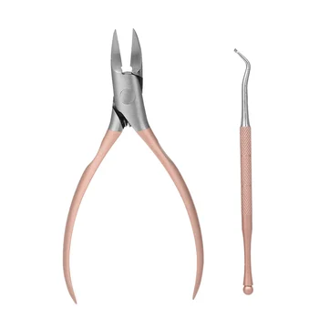 

2 Pcs/set Foot Care Nail Clippers Toenail Trimmer Professional Paronychia Nipper Ingrown Nails Cutter