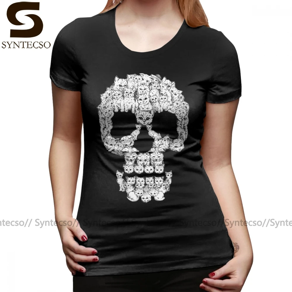 Футболка с принтом Skulls Are For Pussies летняя женская футболка коротким рукавом из 100%