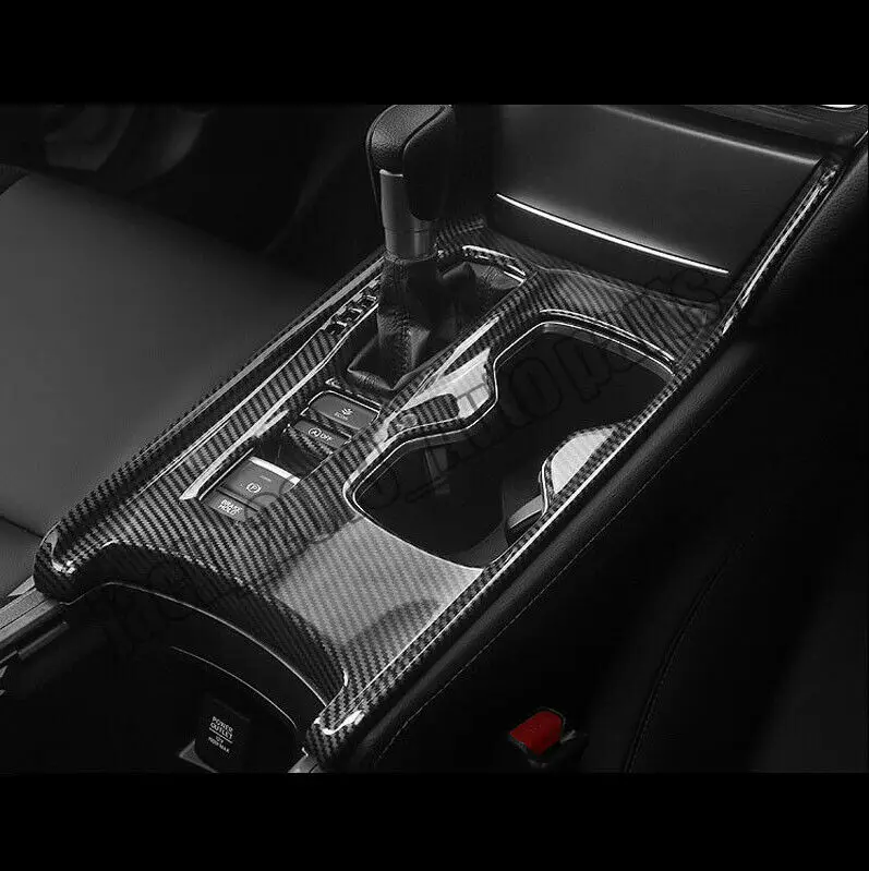 Автомобильная модификация, автомобильные аксессуары, 2 шт., углеродное волокно, стиль, пластик, коробка переключения передач, панель, чехлы для Honda Accord